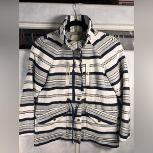 LOFT Breton Nautical Anorak Jacket in blue and white stripes good condition XSP